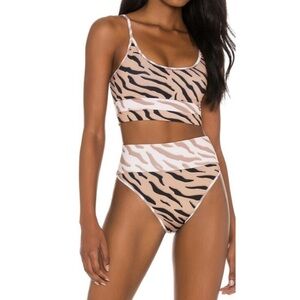 NWOT BEACH RIOT Bikini Set in Chapman Zebra